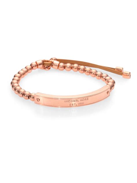 michael kors rose gold beaded bracelet|michael kors rose gold aviators.